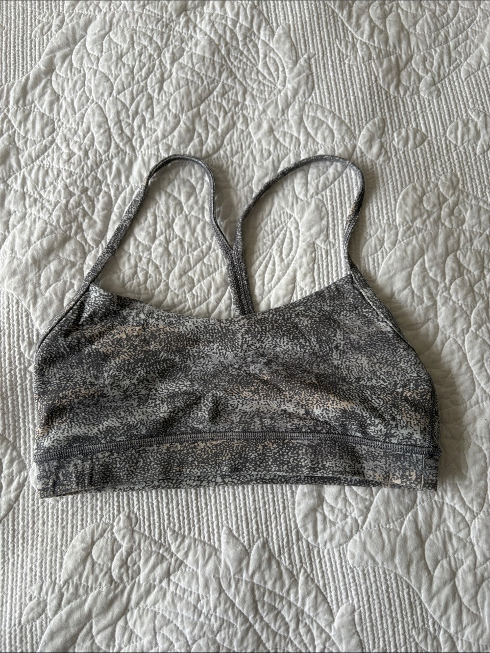 lululemon athletica Grey Printed Seamless Sports Bra
